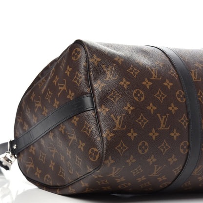 Louis Vuitton Monogram Macassar Keepall Bandouliere 45 6 of 9