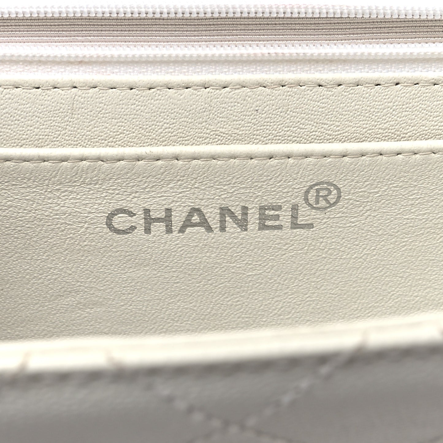 Caviar Quilted Envelope Flap White