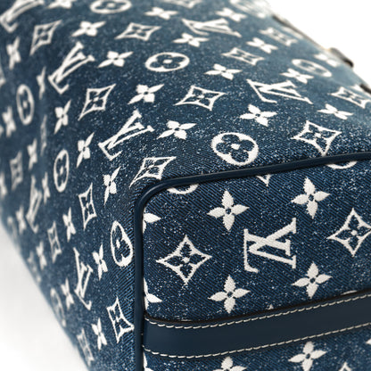 Louis Vuitton Monogram Jacquard Denim Speedy Bandouliere 25 Bleu 10 of 11