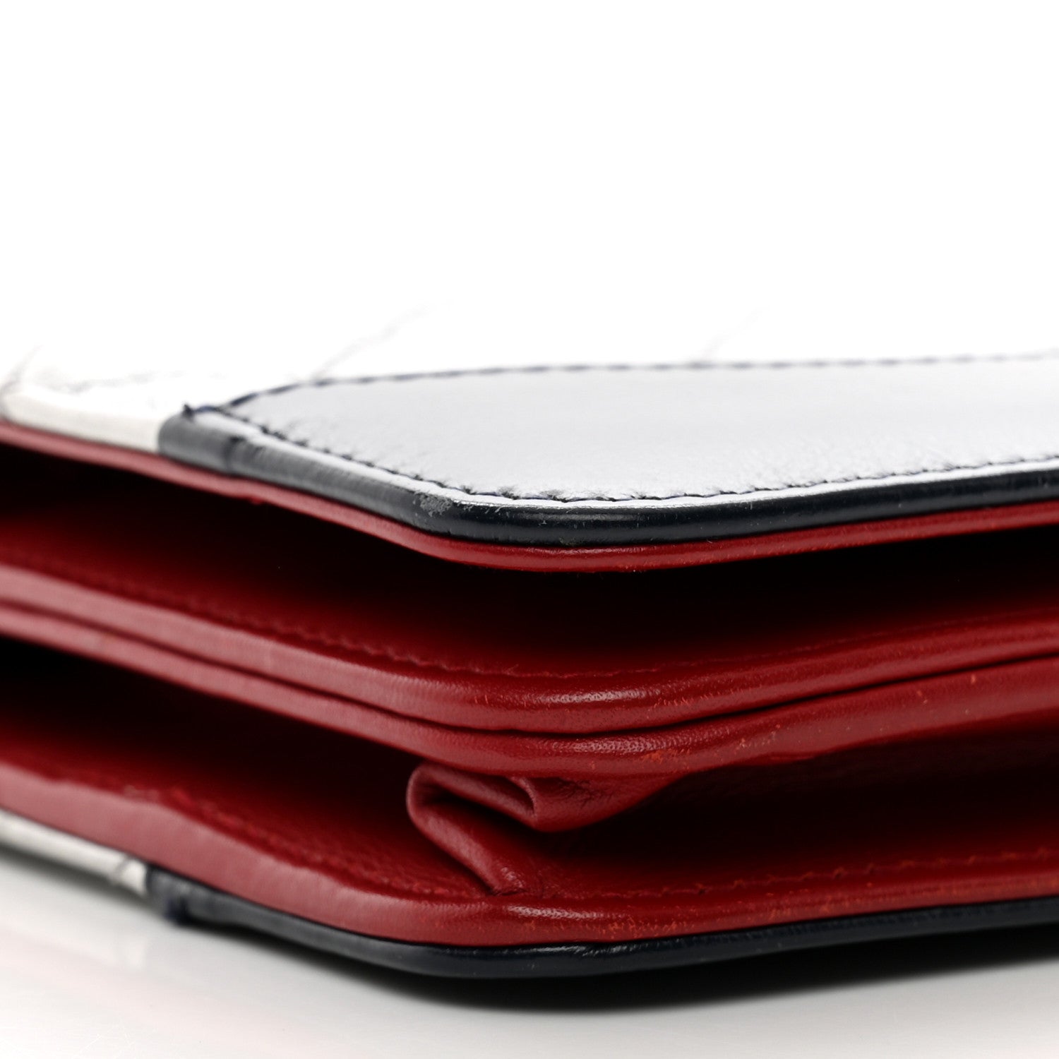 Chanel Metallic Aged Calfskin Quilted Gabrielle Wallet On Chain WOC Silver Black 10 of 14