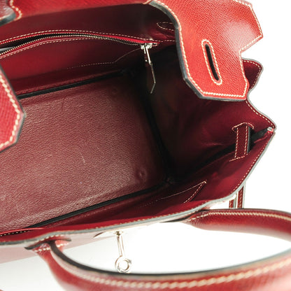 Hermes Veau Lisse Birkin 30 Rouge H 7 of 26