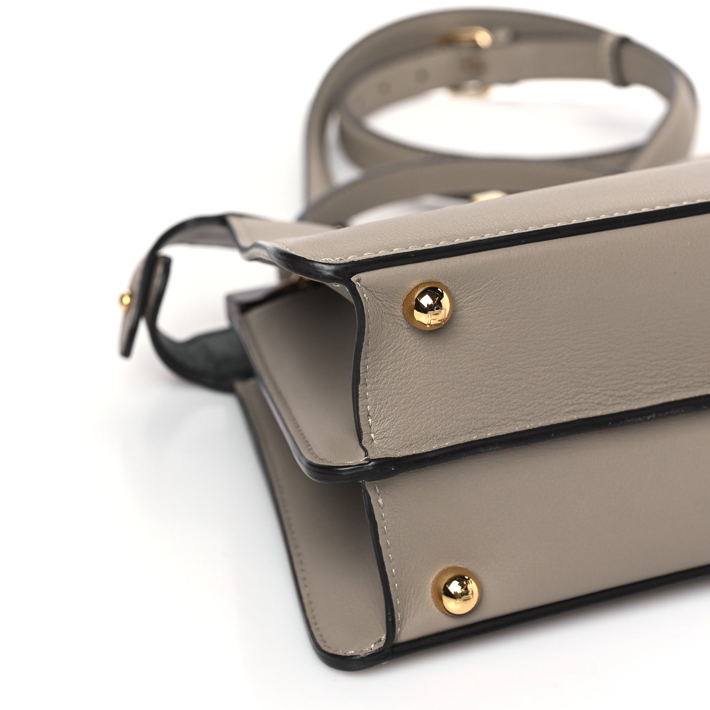 Vitello Seta Shiny Nappa Plexiglass Bi-Color Small Peekaboo I SEE U Satchel Tartaruga Black