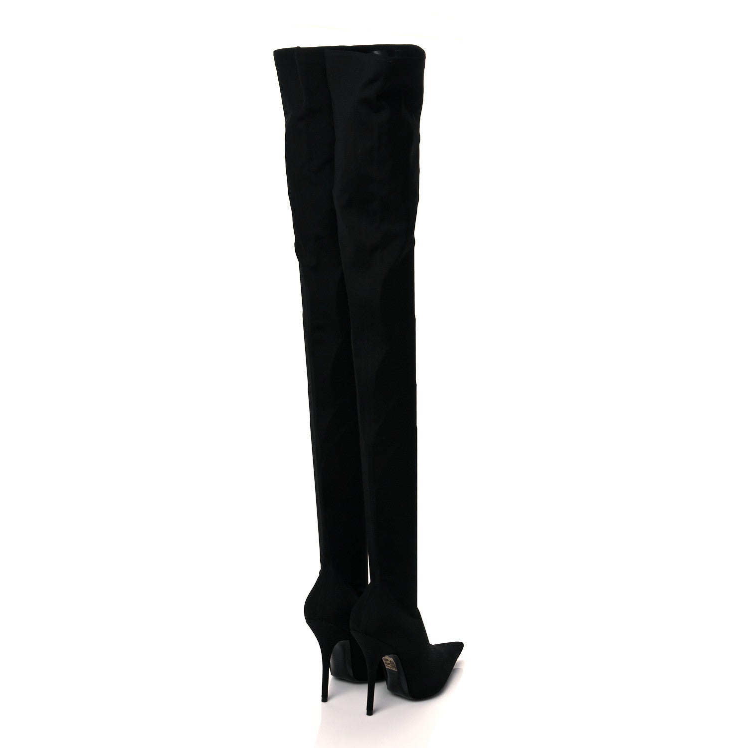 Balenciaga Spandex Pointed Toe Knife Thigh High Boots 35.5 Black 4 of 6