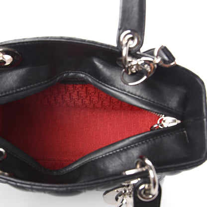 Christian Dior Lambskin Cannage Medium Lady Dior Black 7 of 7