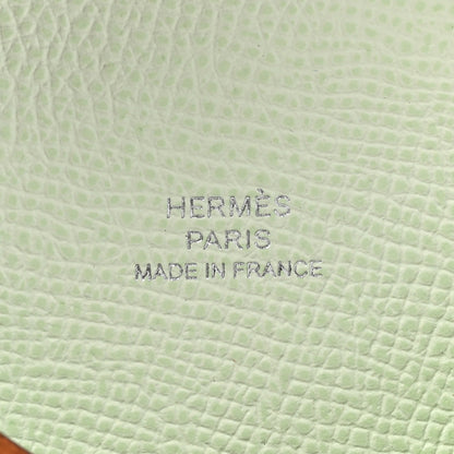 Hermes Epsom Verso Calvi Card Case Gold Vert Fizz 7 of 8