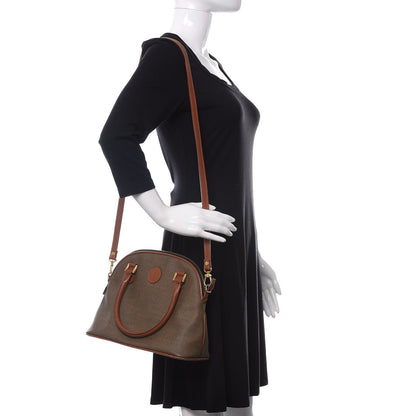 Fendi Nappa Canvas Top Handle Bag Brown 2 of 13