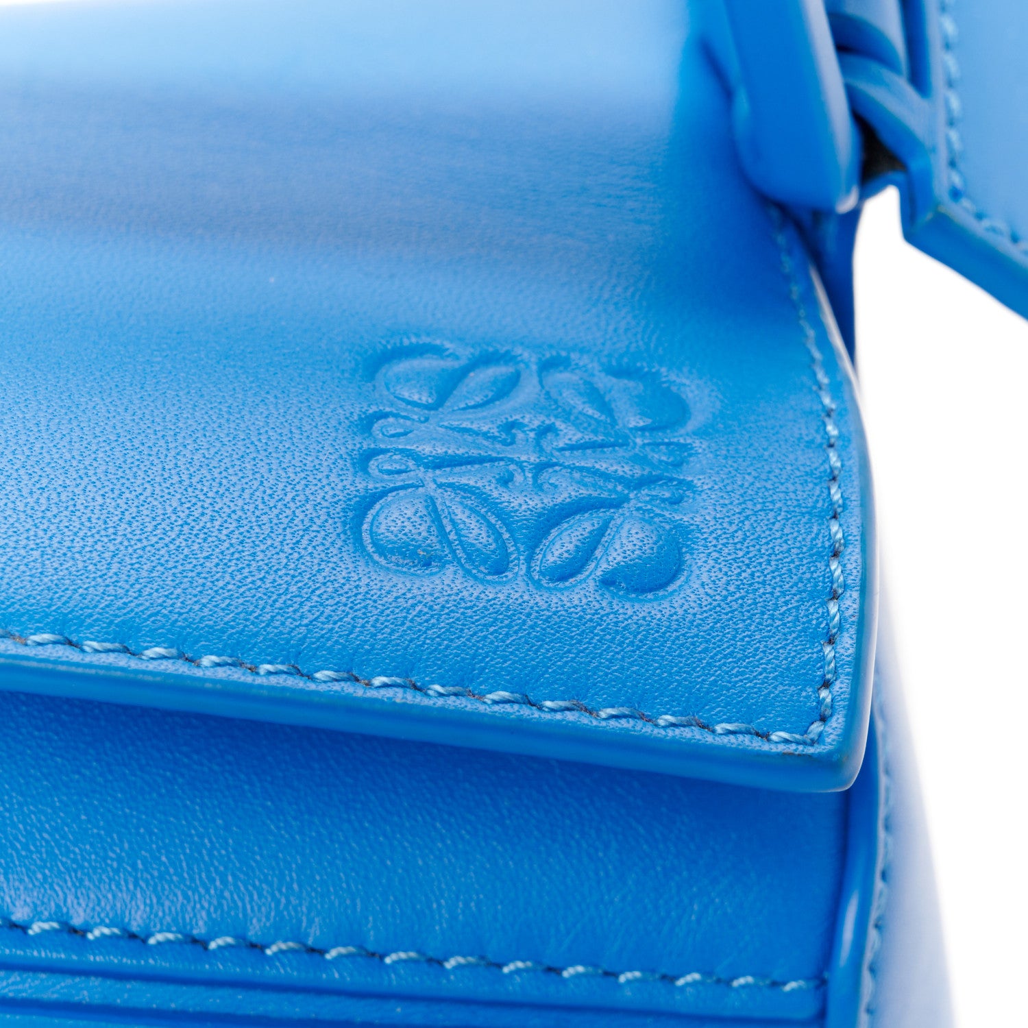 Loewe Satin Calfskin Small Puzzle Bag Scuba Blue 8 of 11