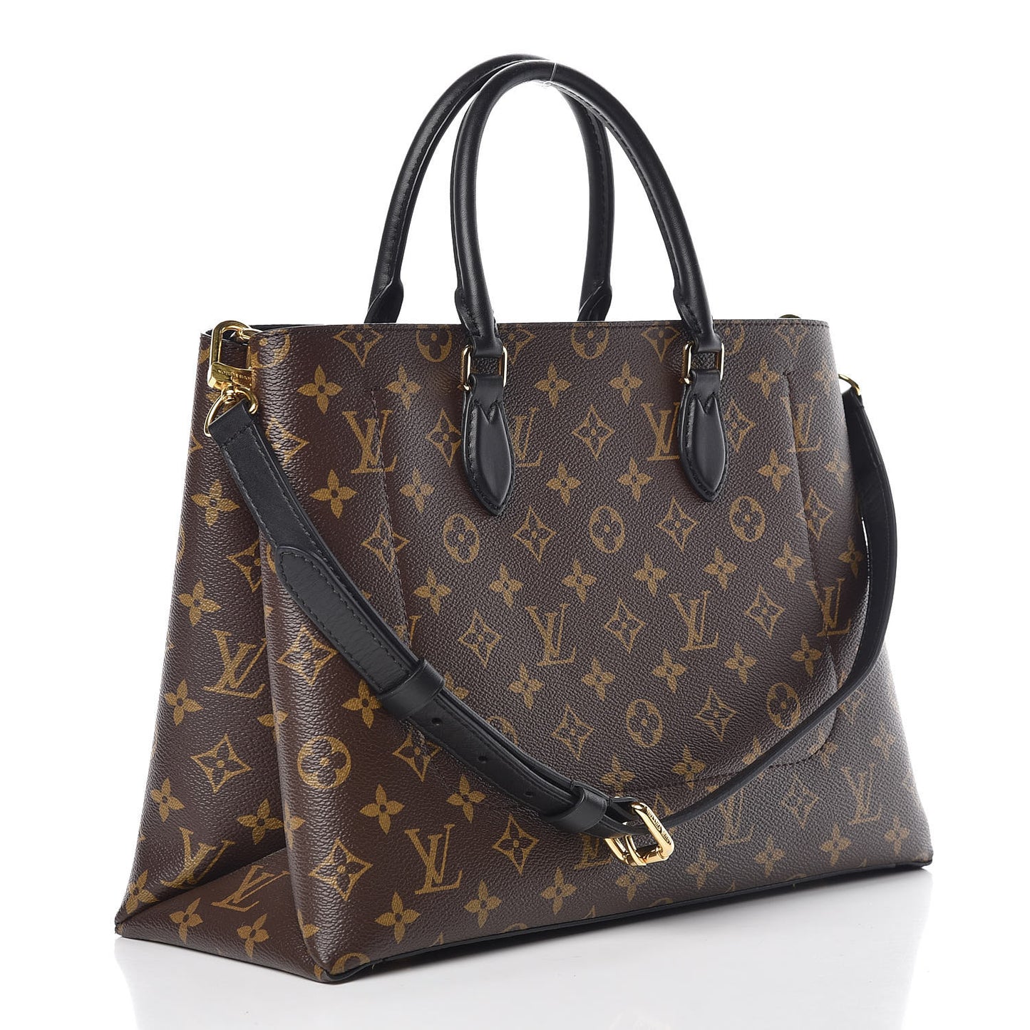 Monogram Flower Tote Black