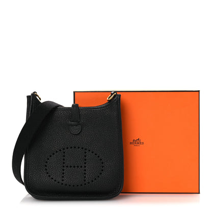 Hermes Taurillon Clemence Evelyne TPM Black 12 of 12