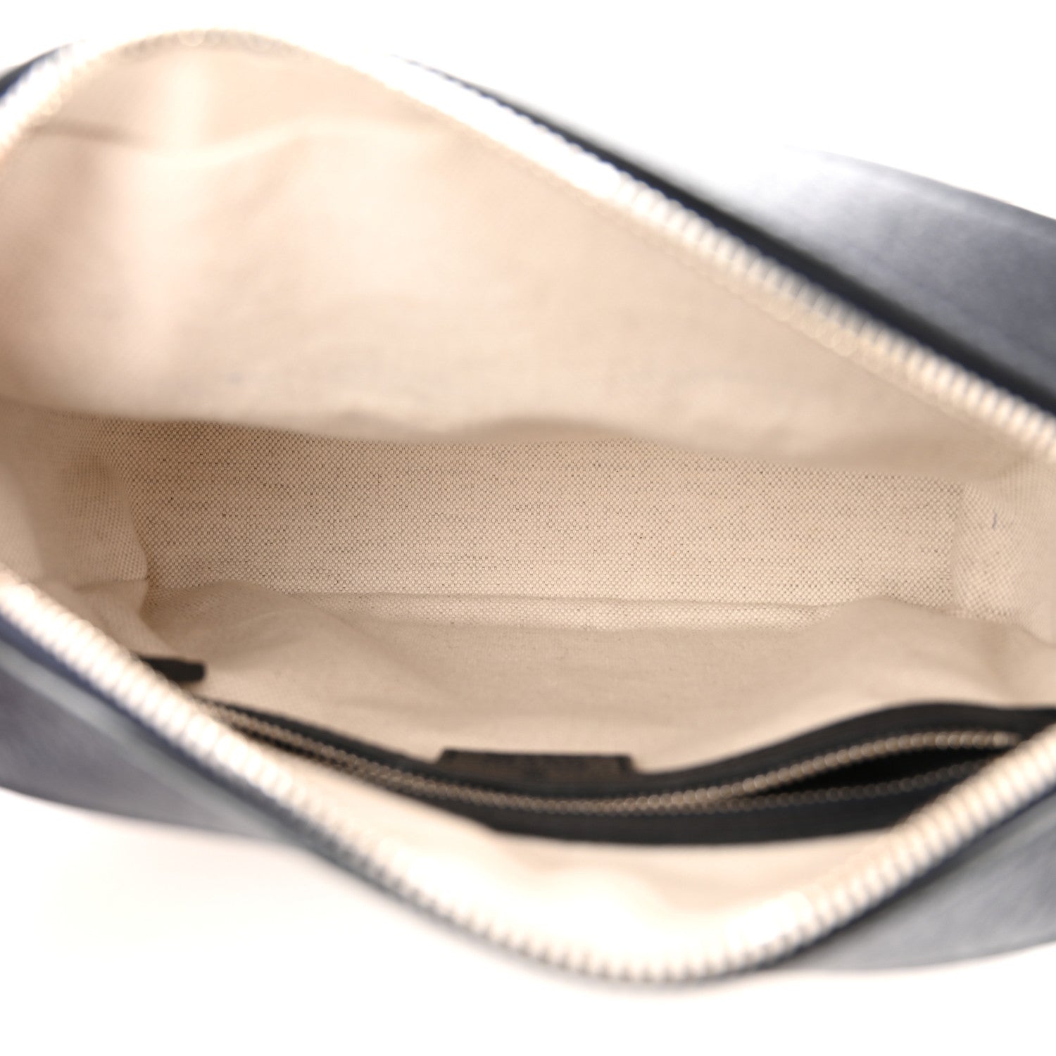 Gucci GG Supreme Monogram Textured Dollar Calfskin Small Horsebit 1955 Shoulder Bag Beige Blue 5 of 10