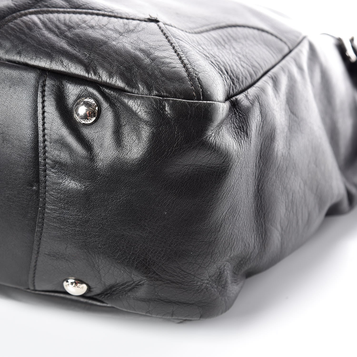 Prada Soft Calfskin Two Pocket Hobo Black 5 of 14