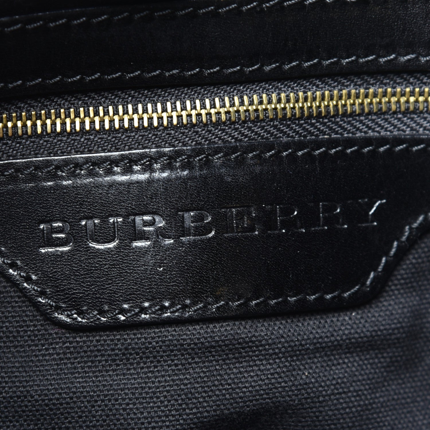 Burberry House Check Bridle Calfskin Medium Gosford Hobo Black 6 of 8