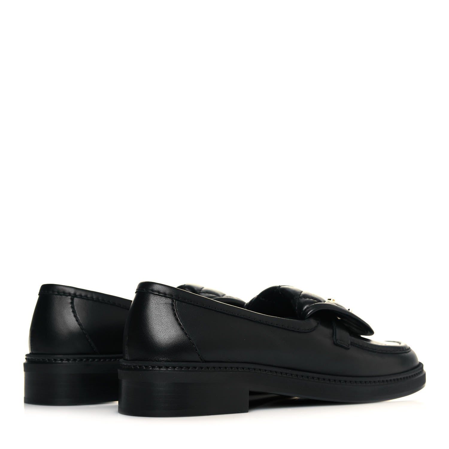 Chanel Lambskin Quilted CC Turnlock Loafers 36.5 Black 4 of 8