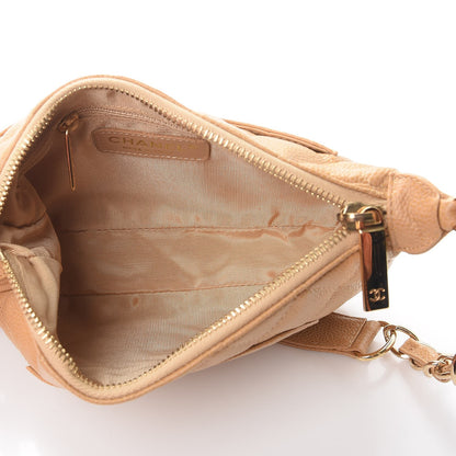 Chanel Caviar Quilted CC Shoulder Bag Beige 5 of 10