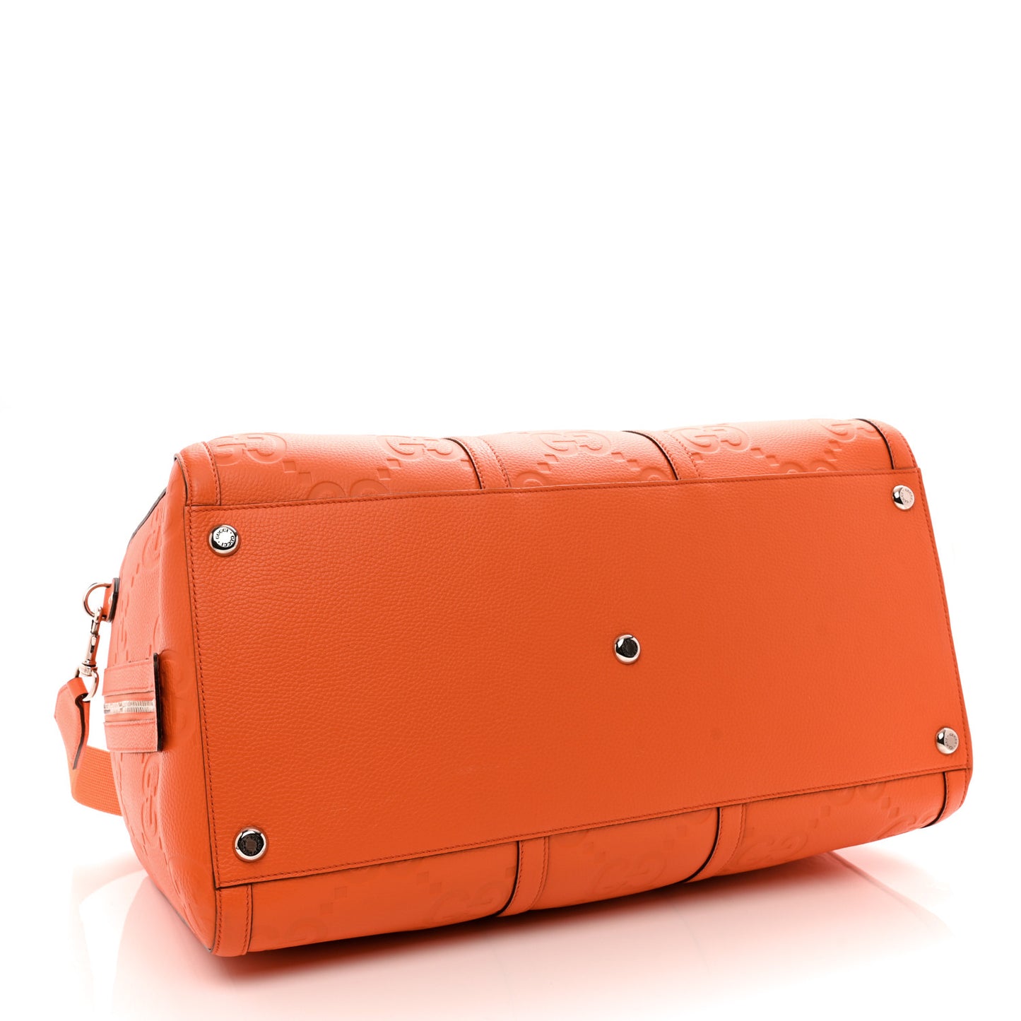 Piuma Calfskin Jumbo GG Embossed Large Duffle Bag Good Orange