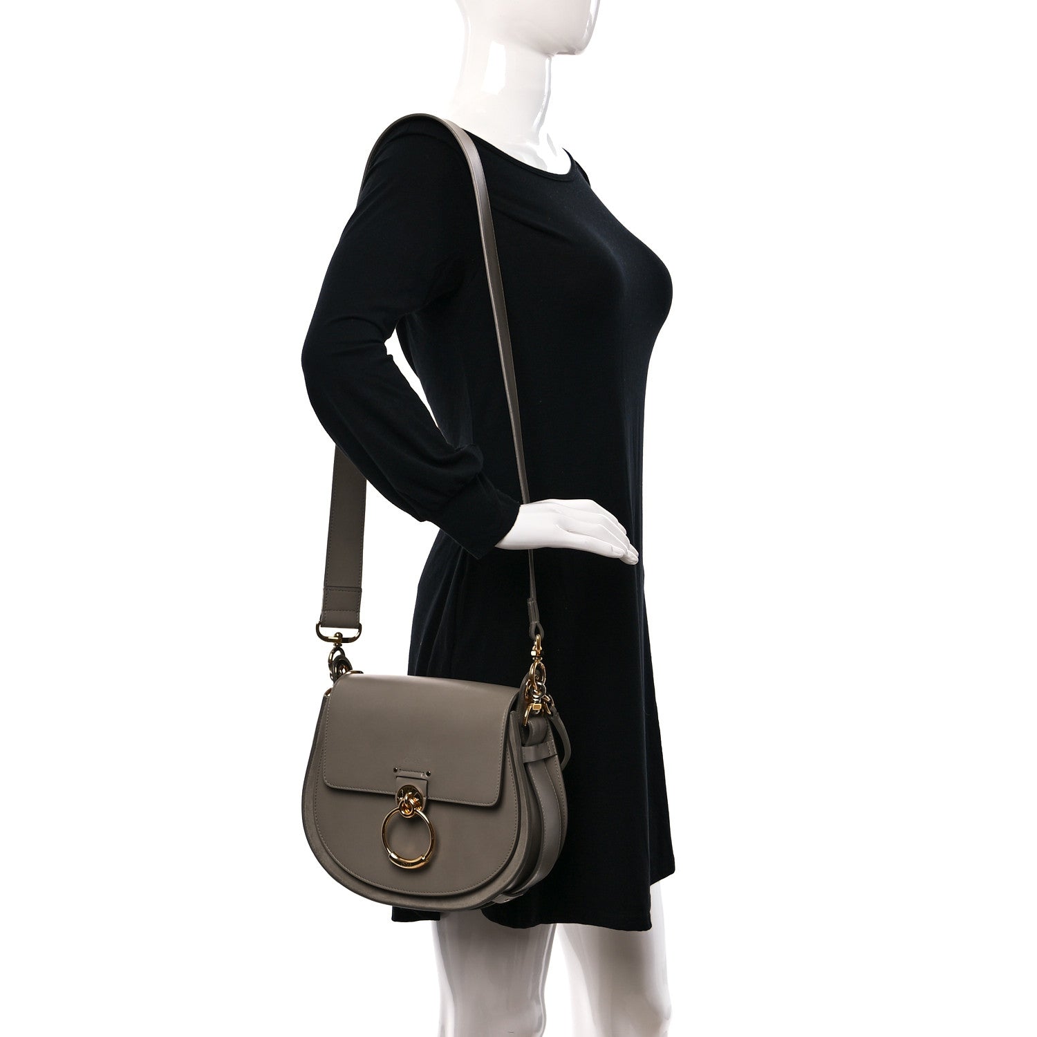 Chloe Calfskin Large Tess Bag Motty Grey 2 of 8