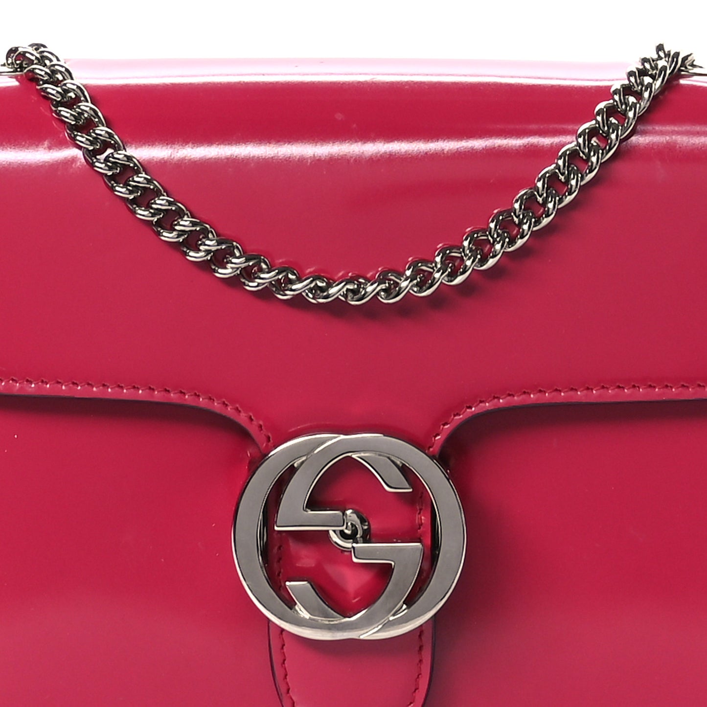 Shade Lux Calfskin Small Interlocking G Shoulder Bag Petunia