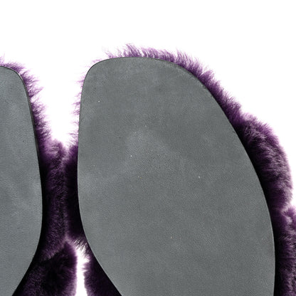 Hermes Woolskin Oran Sandals 38.5 Violet Fonce 8 of 10