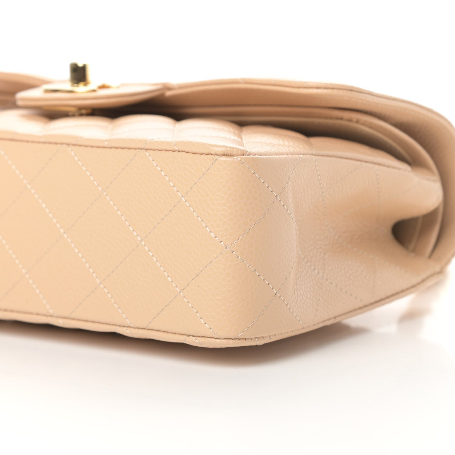 Chanel Caviar Quilted Small Double Flap Beige 10 of 10