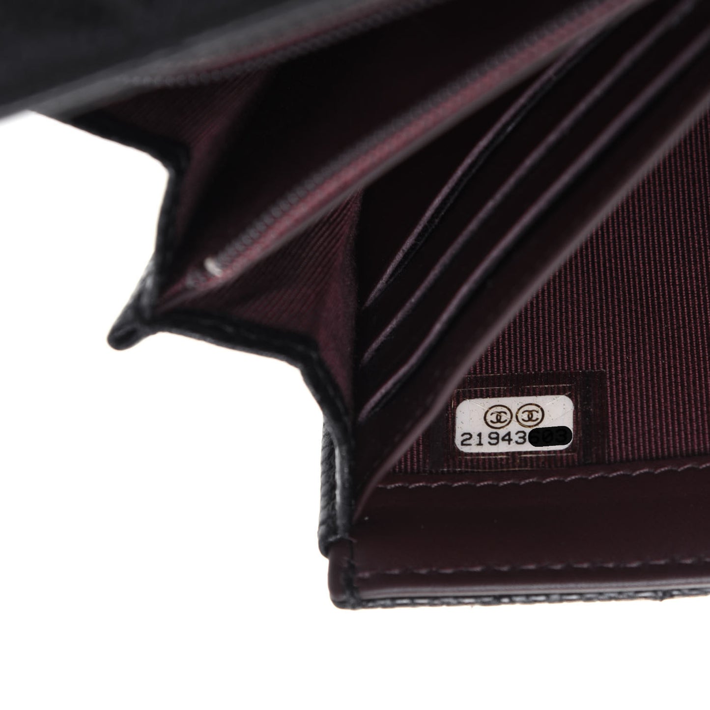 Caviar Quilted Large Gusset Flap Wallet Black