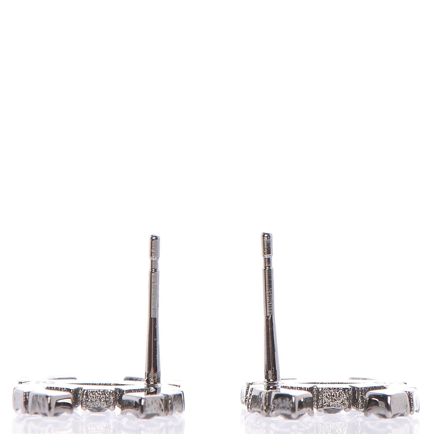 Chanel Ruthenium Crystal CC Earrings Black Gold 3 of 6