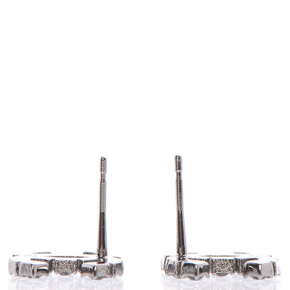Chanel Ruthenium Crystal CC Earrings Black Gold 3 of 6