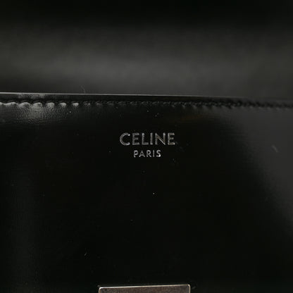 Celine Shiny Calfskin Triomphe Chain Shoulder Bag Black 5 of 8
