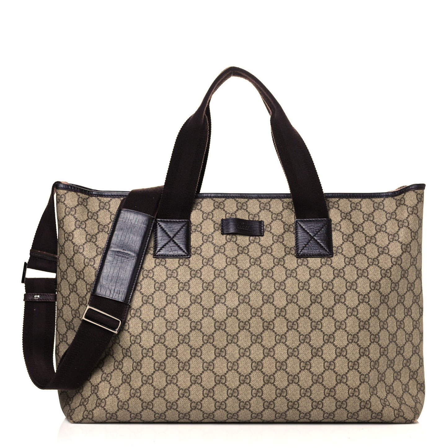 GG Plus Monogram Travel Bag Dark Brown