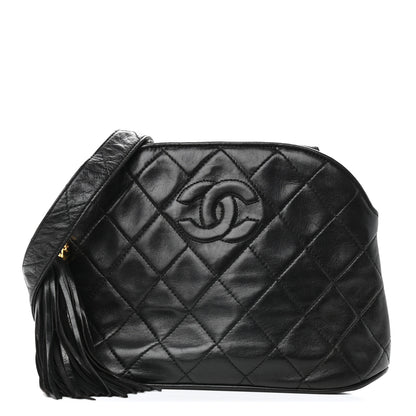 Chanel Lambskin Quilted Tassel Camera Case Black 1 of 9