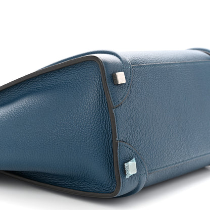 Celine Drummed Calfskin Micro Luggage Orage 9 of 12