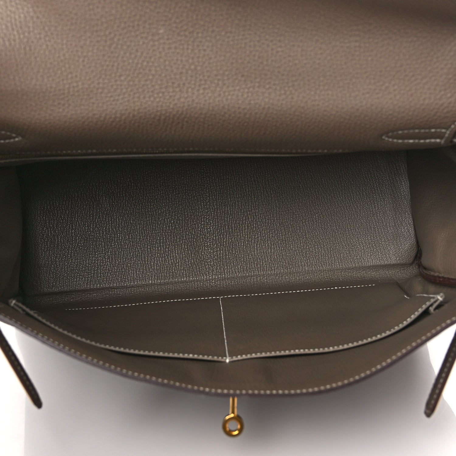 Hermes Togo Kelly Retourne 35 Etoupe 5 of 9