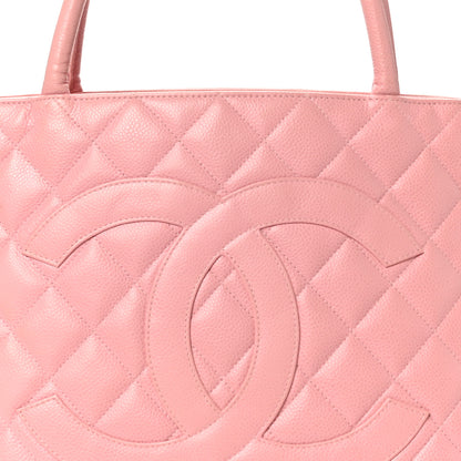 Chanel Caviar Quilted Medallion Tote Light Pink 8 of 13