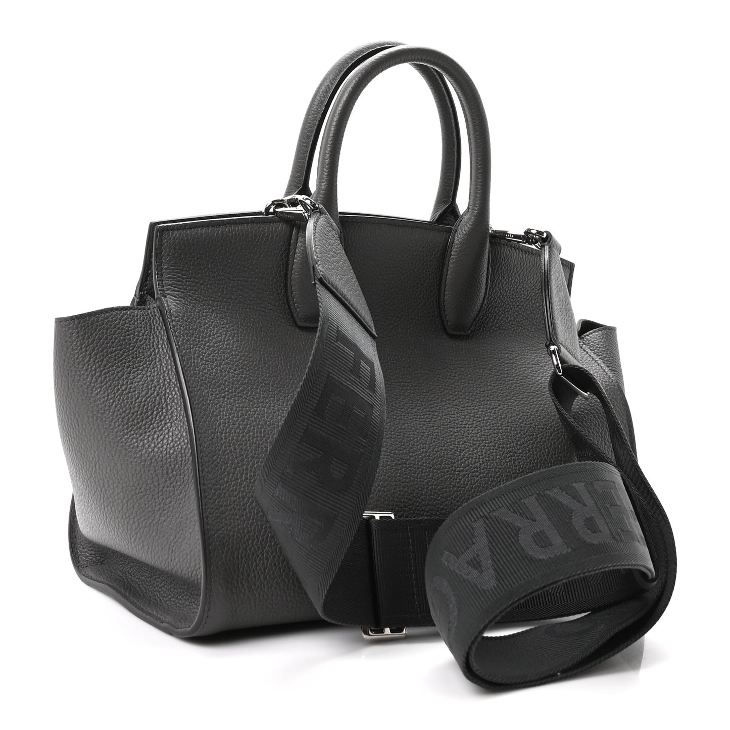 Calfskin Medium Studio Soft Bag Grey