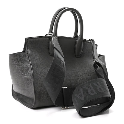Salvatore Ferragamo Calfskin Medium Studio Soft Bag Grey 3 of 9