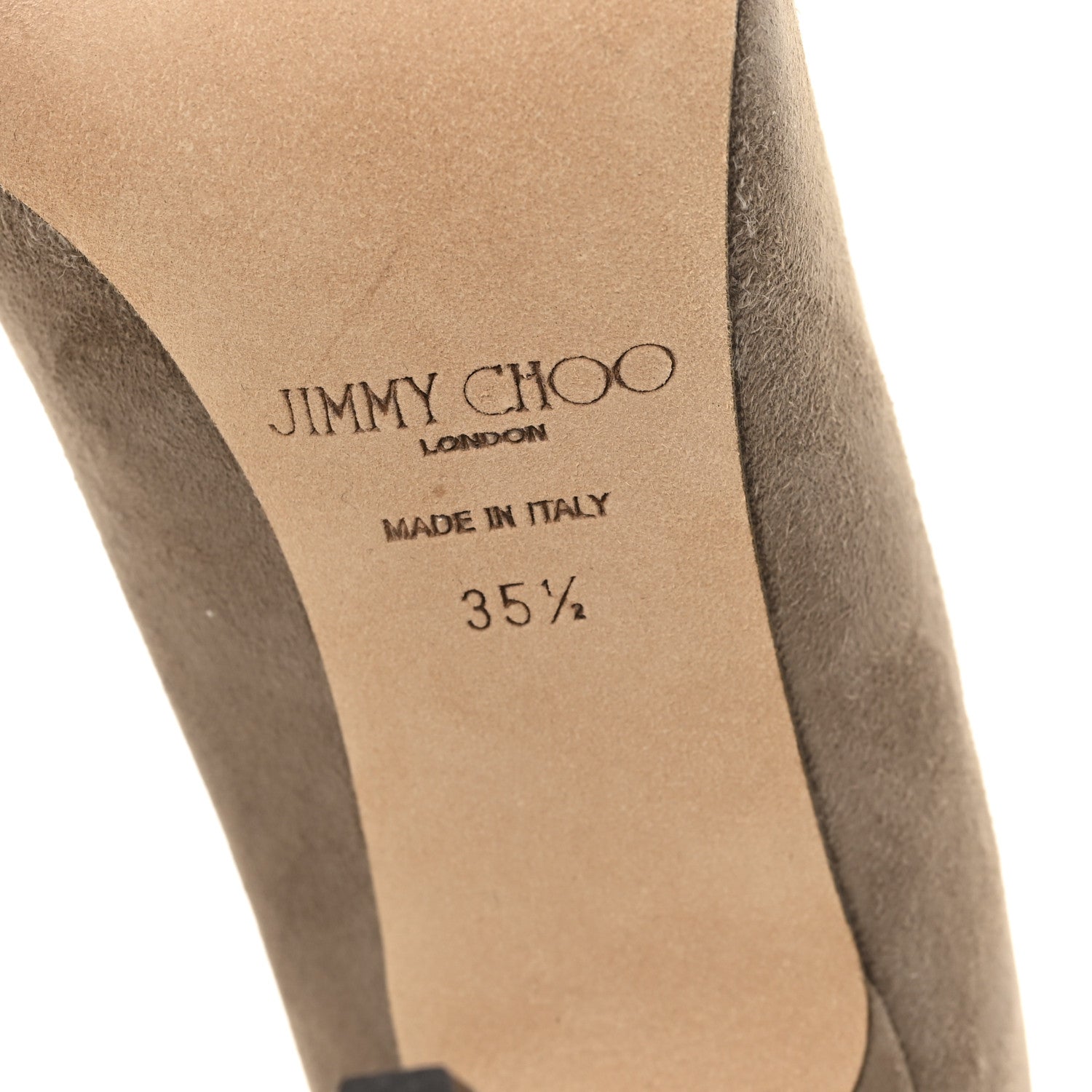 Jimmy Choo Suede Pointy Toe Romy Pumps 35.5 Stone 7 of 9
