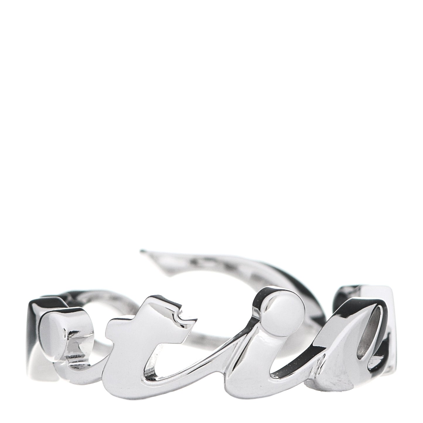 18K White Gold Signature Ring 50 5.25
