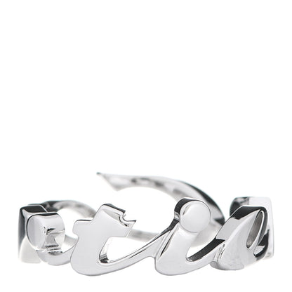 Cartier 18K White Gold Signature Ring 50 5.25 3 of 5