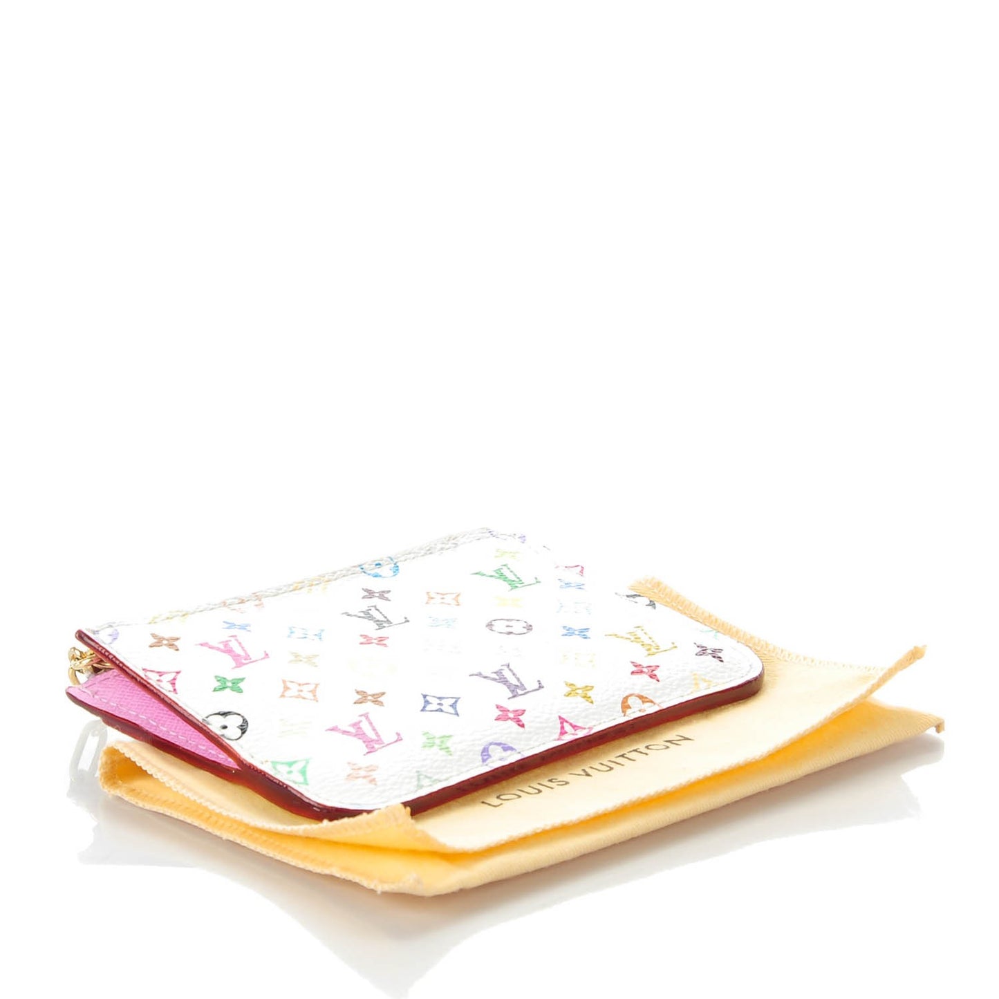 Monogram Multicolor Key Pouch White Litchi