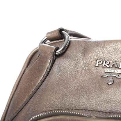 Prada Cervo Antik Bowler Front Pocket Tote Fumo 11 of 13