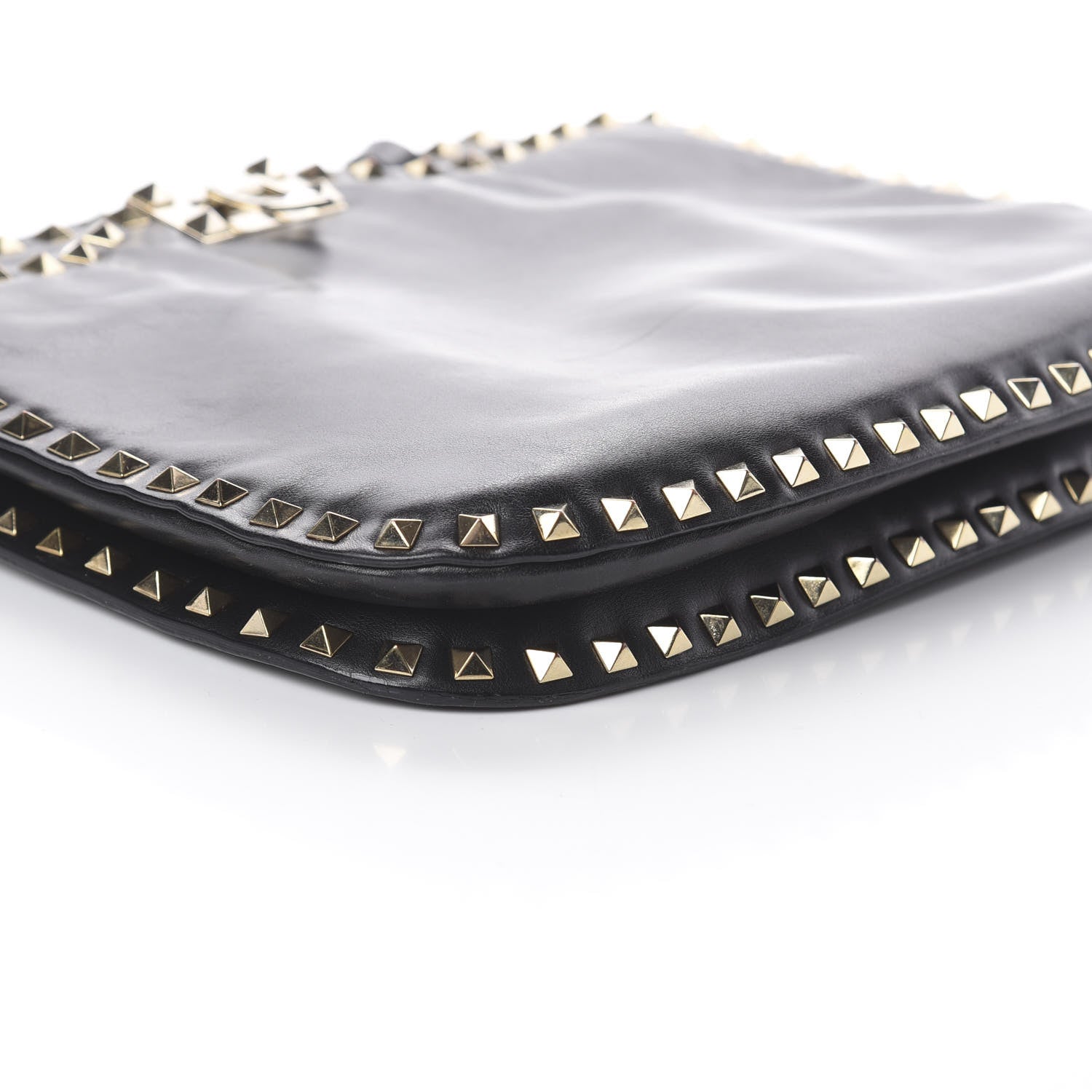 Valentino Garavani Vitello Rockstud Shoulder Satchel Black 5 of 7