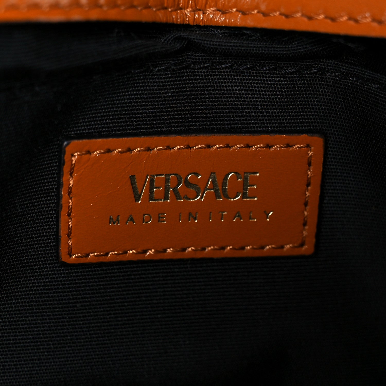 Versace Patent Nappa Quilted La Medusa Chain Crossbody Brown 6 of 10