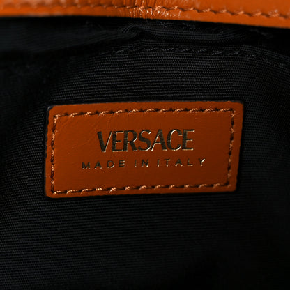 Versace Patent Nappa Quilted La Medusa Chain Crossbody Brown 6 of 10