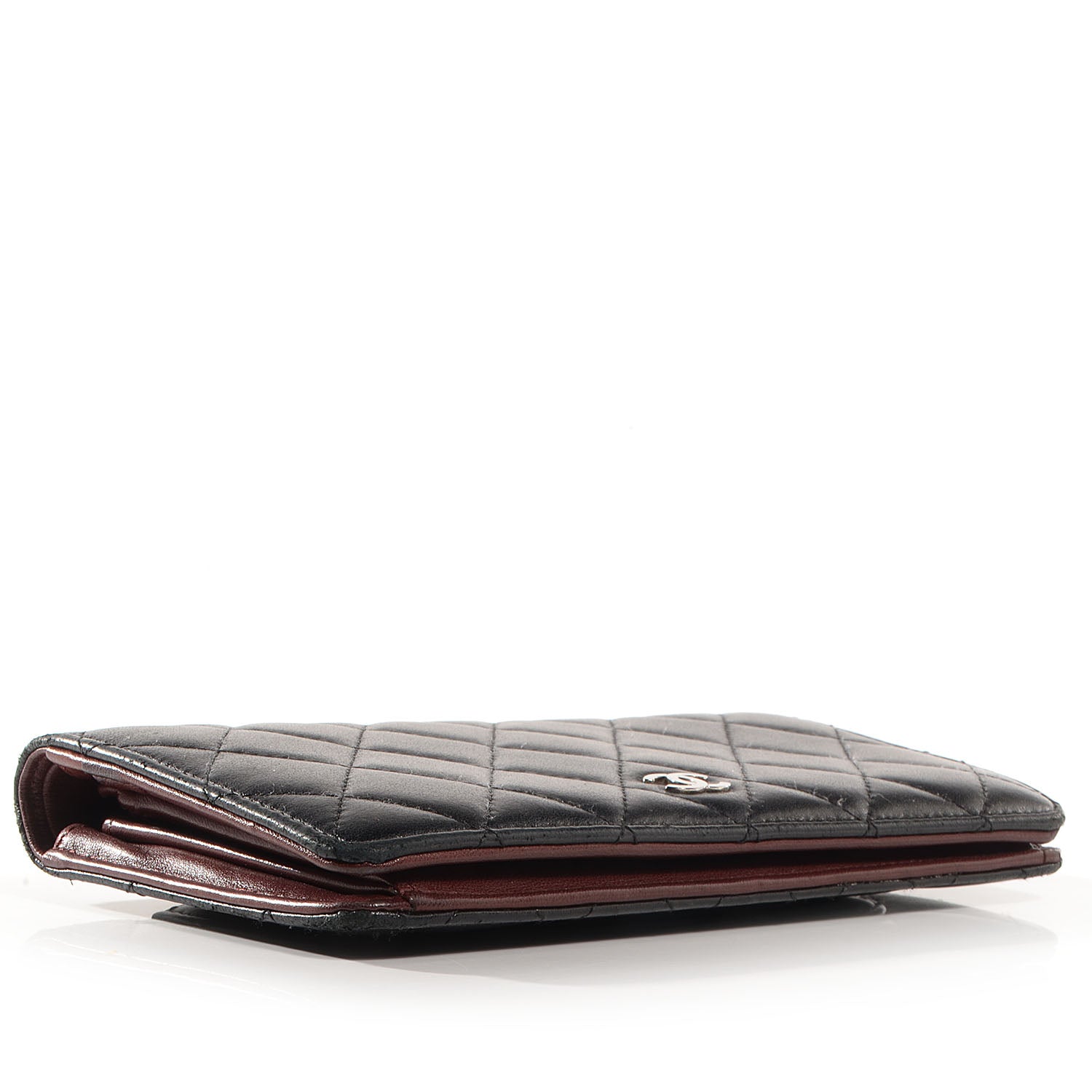 Chanel Lambskin Quilted Yen Wallet Black 4 of 8