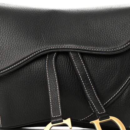 Christian Dior Calfskin Double Saddle Bag Black 8 of 11
