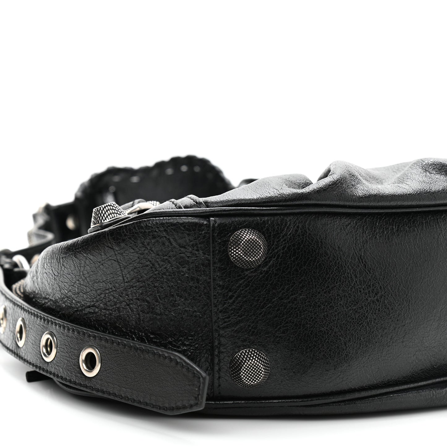 Agneau Arena Small Le Cagole Shoulder Bag Black