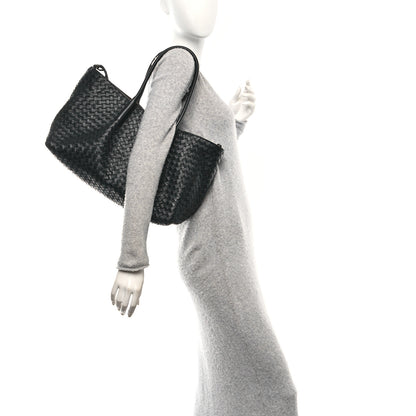 Bottega Veneta Calfskin Intrecciato Pinacoteca Reversible Tote Black Fondant 2 of 10