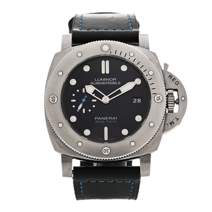 Panerai Titanium Calfskin 47mm Luminor Submersible BMG-TECH Automatic Watch Blue PAM00692 1 of 5