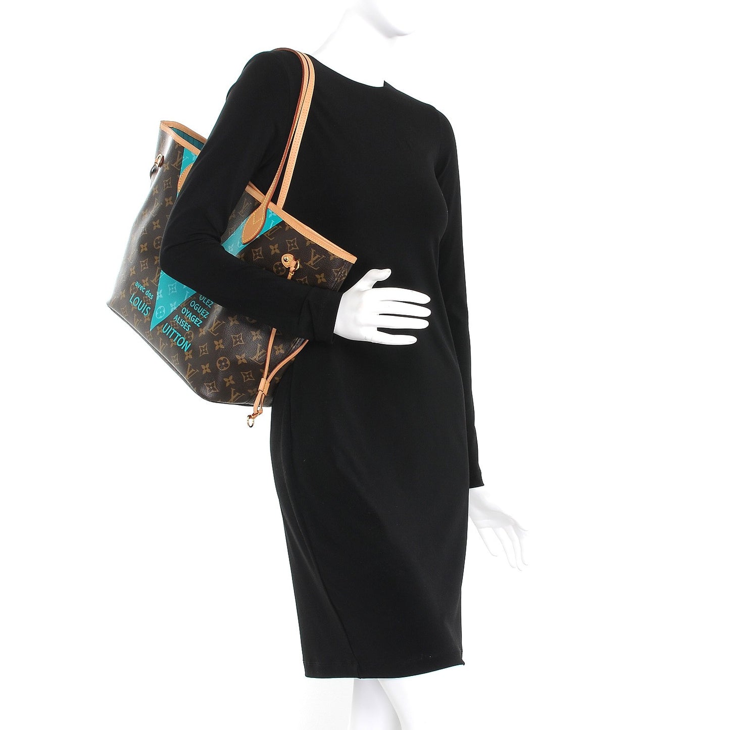 Monogram V Neverfull MM Turquoise