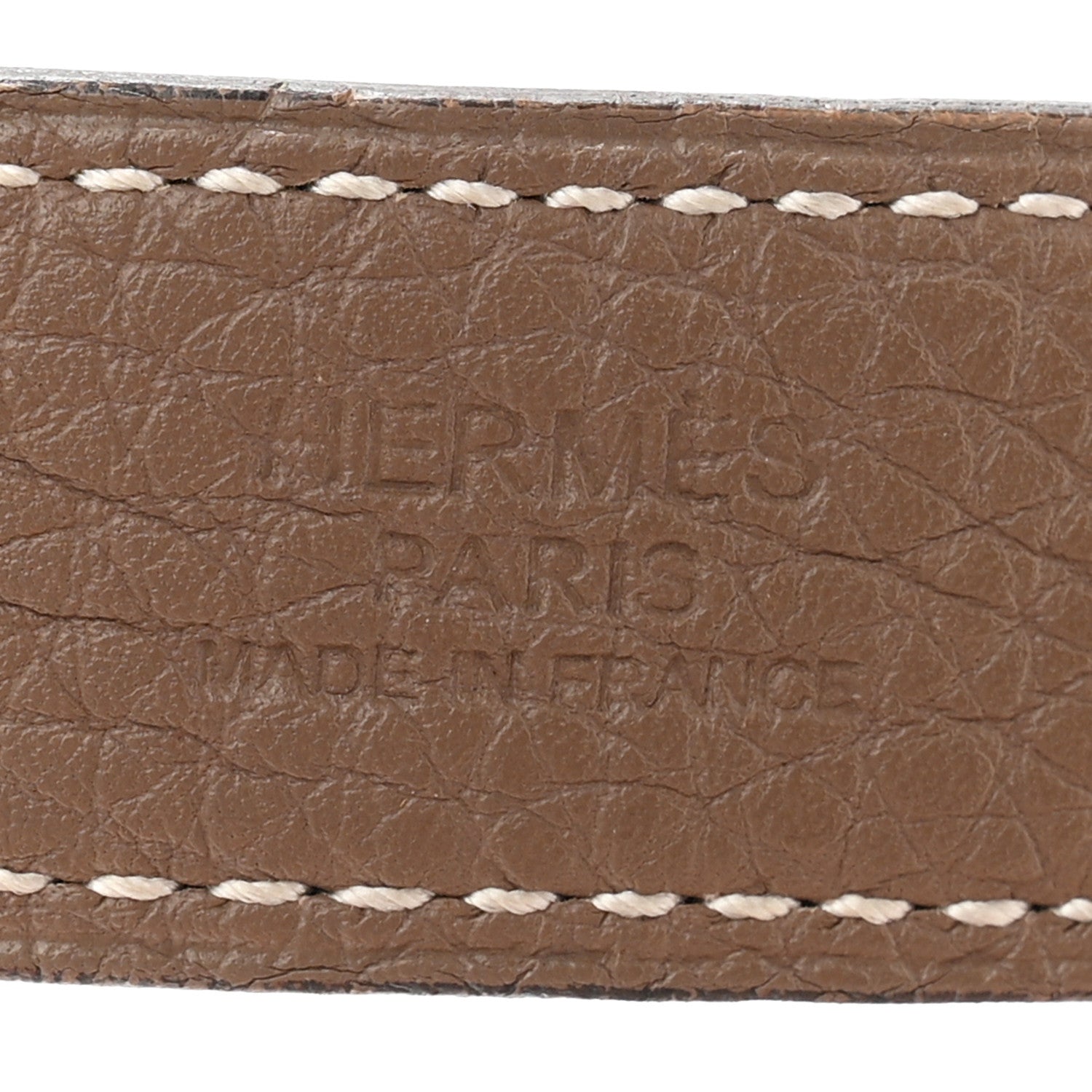 Hermes Box Togo 24mm Belt Strap 80 32 Black Etoupe 3 of 5