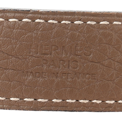 Hermes Box Togo 24mm Belt Strap 80 32 Black Etoupe 3 of 5